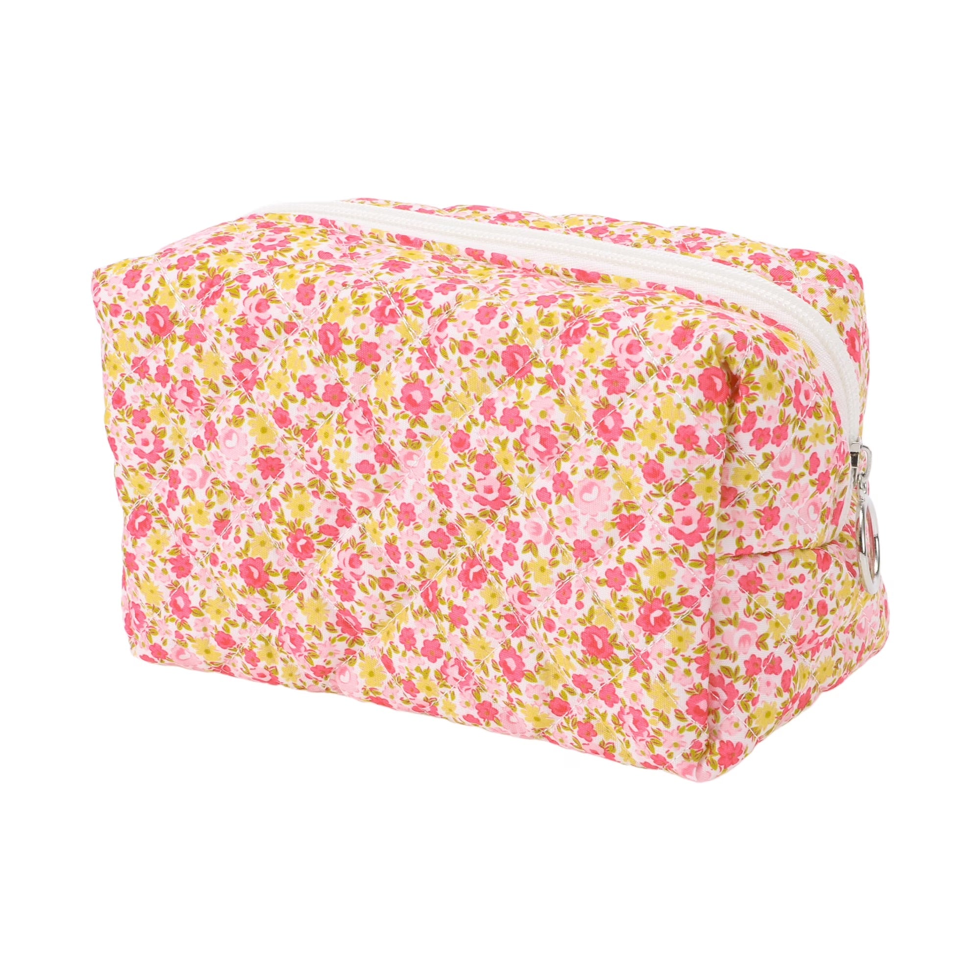 Wildflower Quilted Makeup Bag