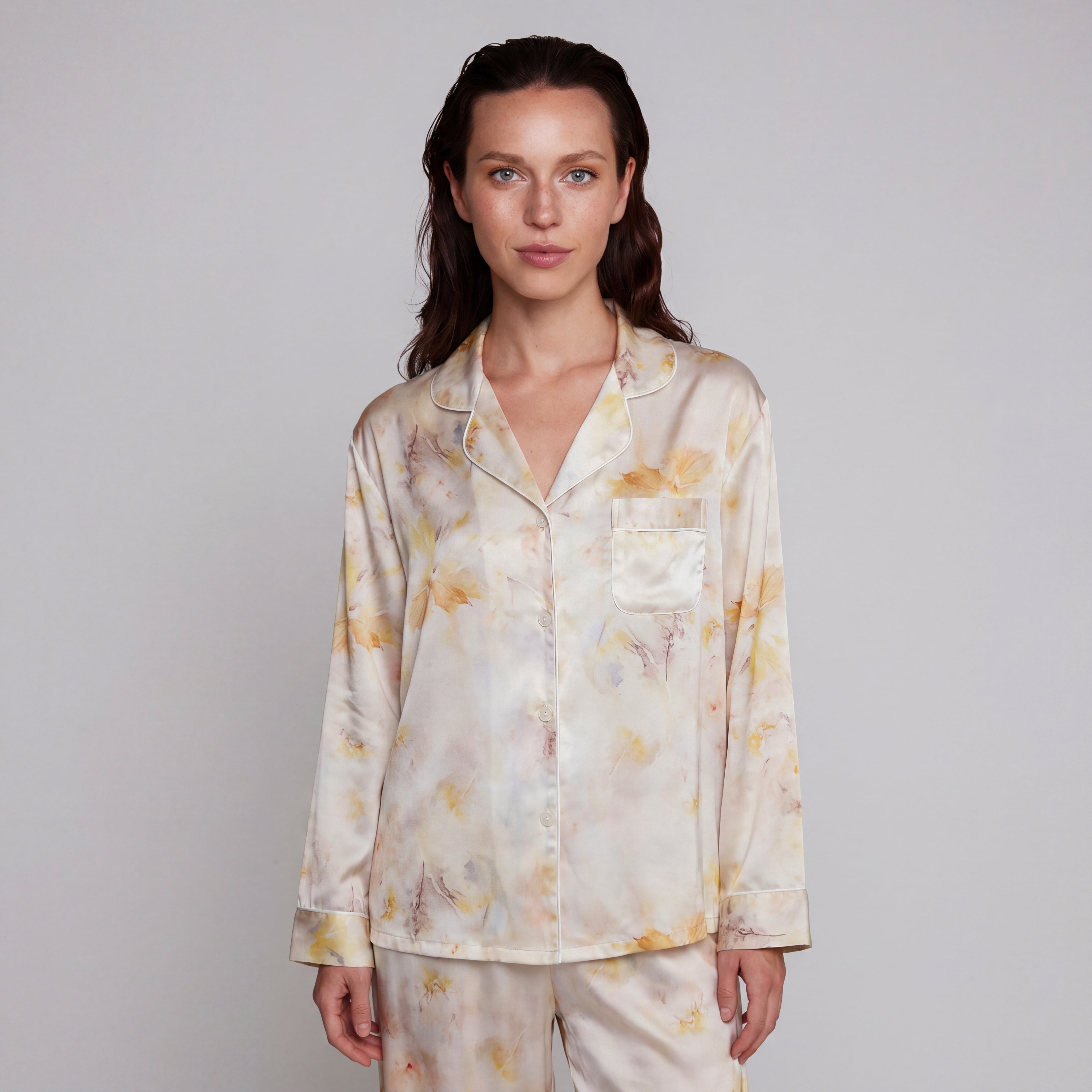 MoMang Pajama Golden Reverie Pajama Set Tencel™ Lyocell Satin