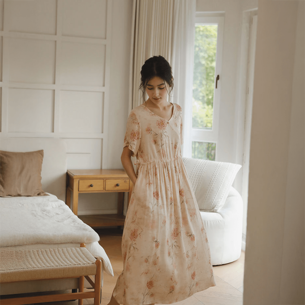 Blossom Veil Sleep Dress - Momang Studio