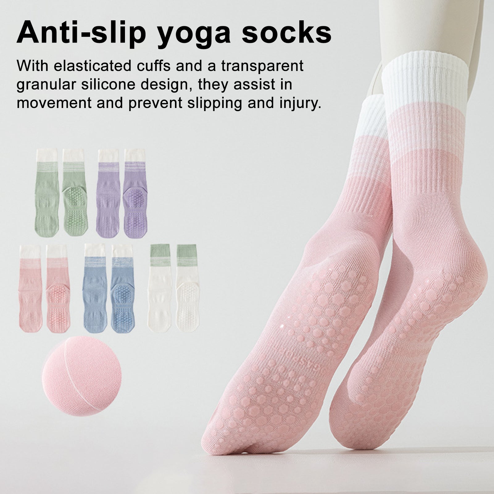 MoMang Pajama Yoga & Pilates Grip Socks