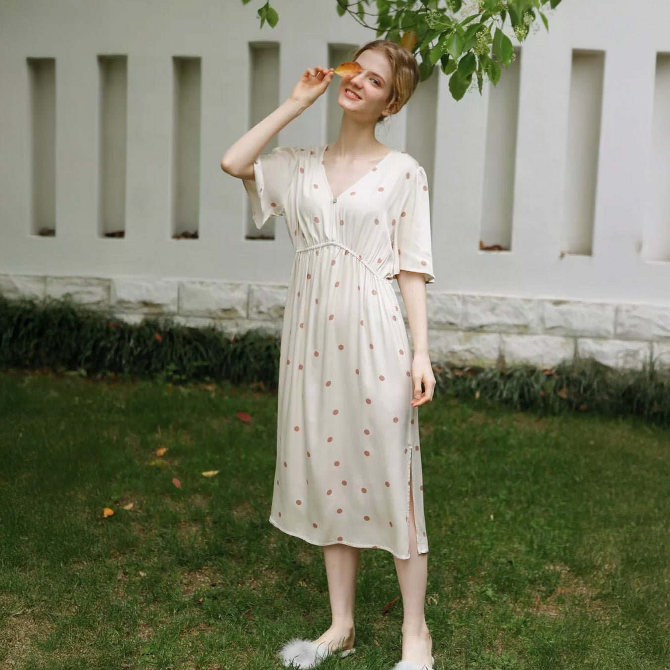 Daisy Dot Sleep Dress - Momang Studio