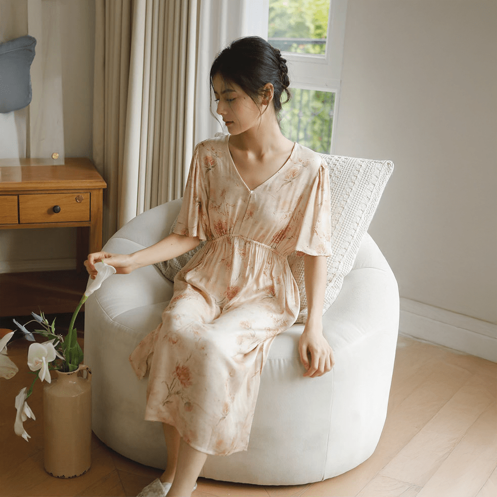 Fleur Soft Sleep Dress - Momang Studio