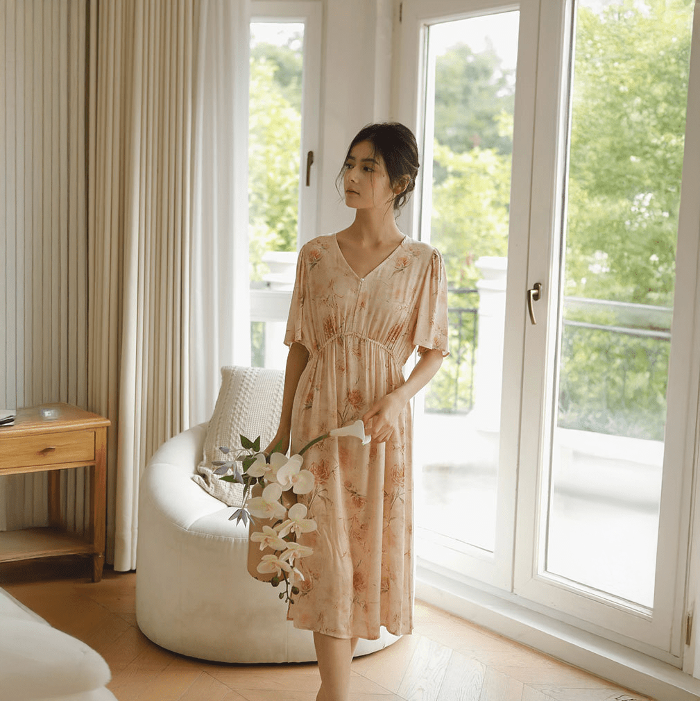 Fleur Soft Sleep Dress - Momang Studio