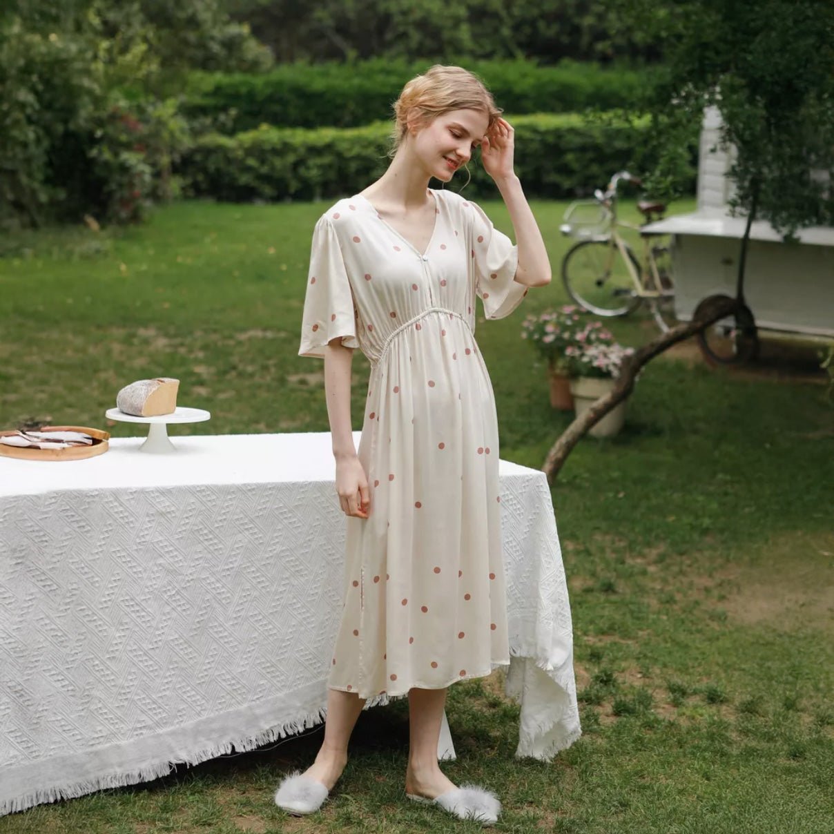 Fleur Soft Sleep Dress - Momang Studio