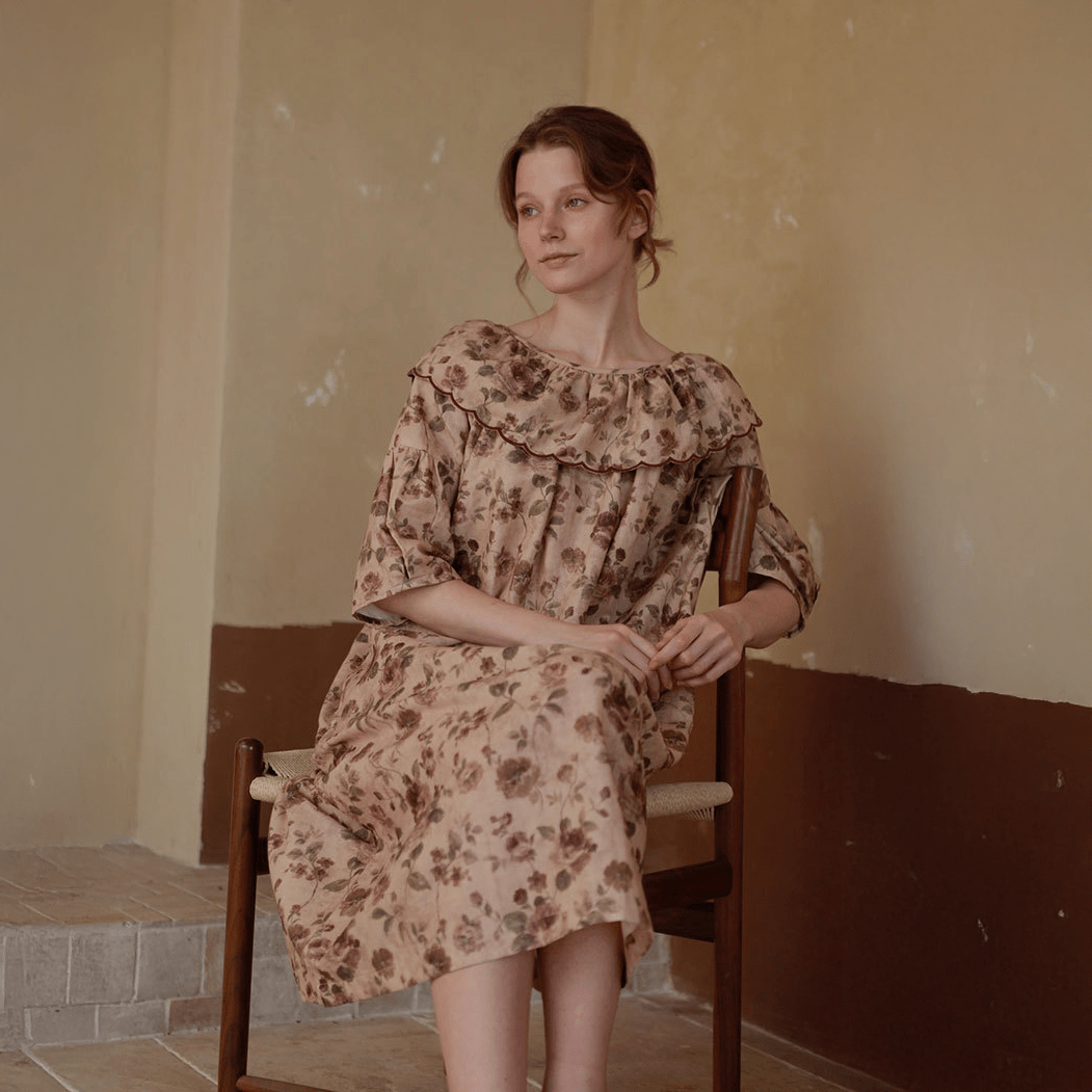 Rosewood Ruffle Sleep Dress - Momang Studio